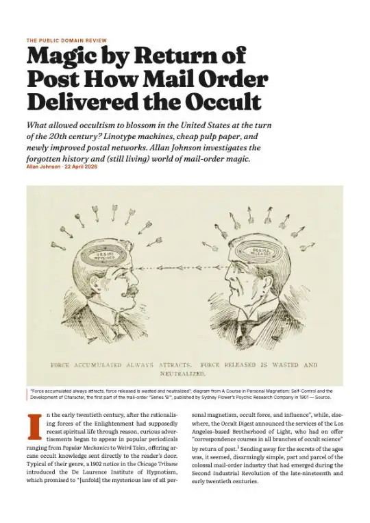 Page 1 of “Magic by Return of Post” in the Magazine design